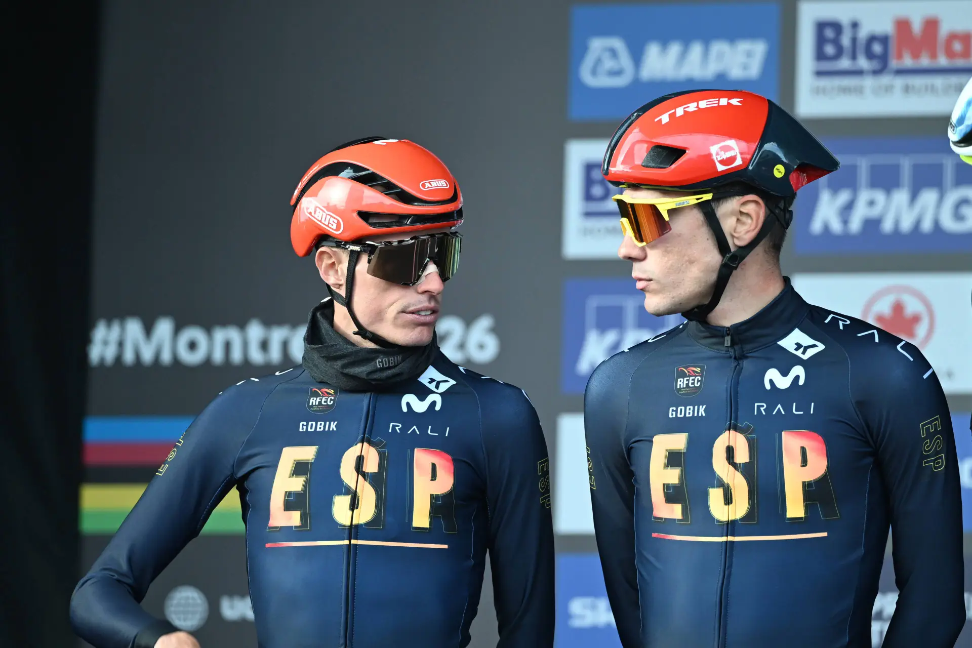 Enric Mas and Juan Ayuso ahead of the men's elite road race at the 2026 Montreal World Championships