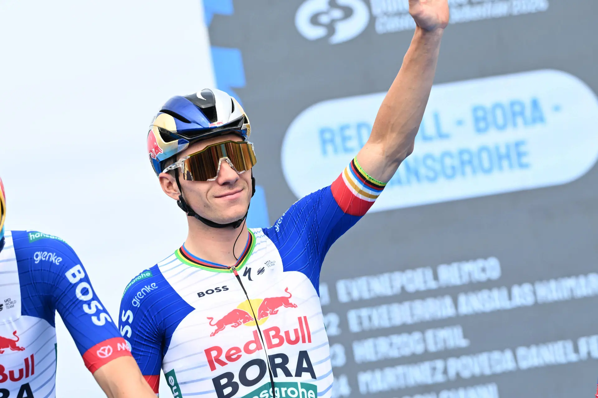 Remco Evenepoel before the start of Clasica San Sebastian 2026