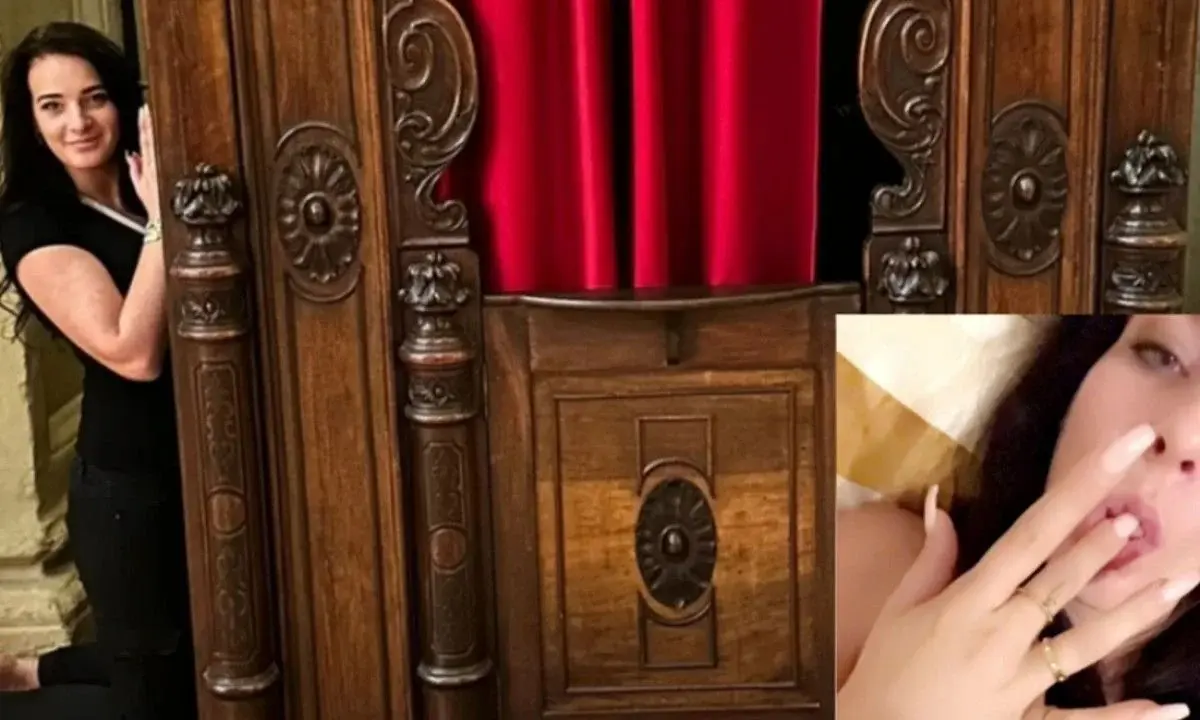 Nicolleke gaat alle grenzen over, toont haar gaten in de kerk
