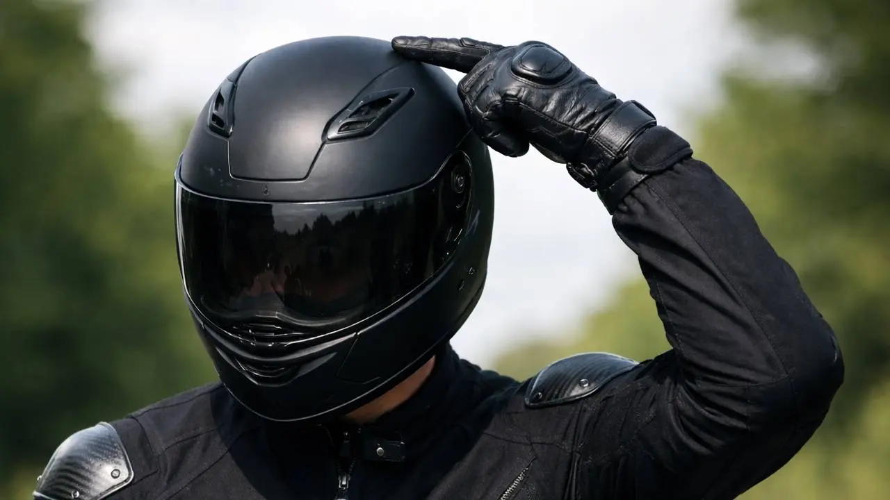 Als je een motorrijder op zijn helm ziet tikken kun je maar beter opletten