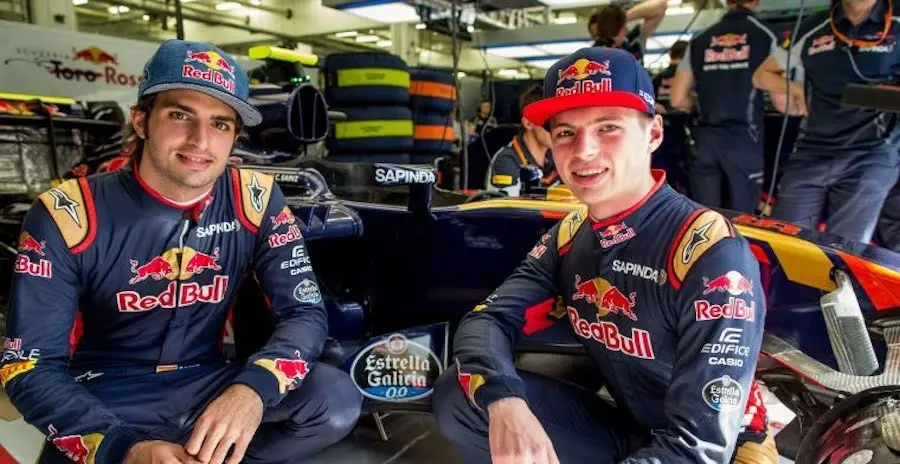 carlos sainz og max verstappen toro rosso