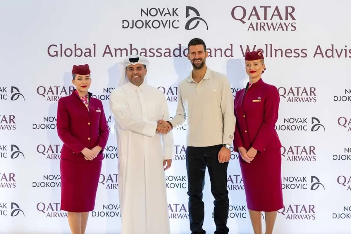 Novak Djokovic bliver officiel brand-ambassadør for Qatar Airways