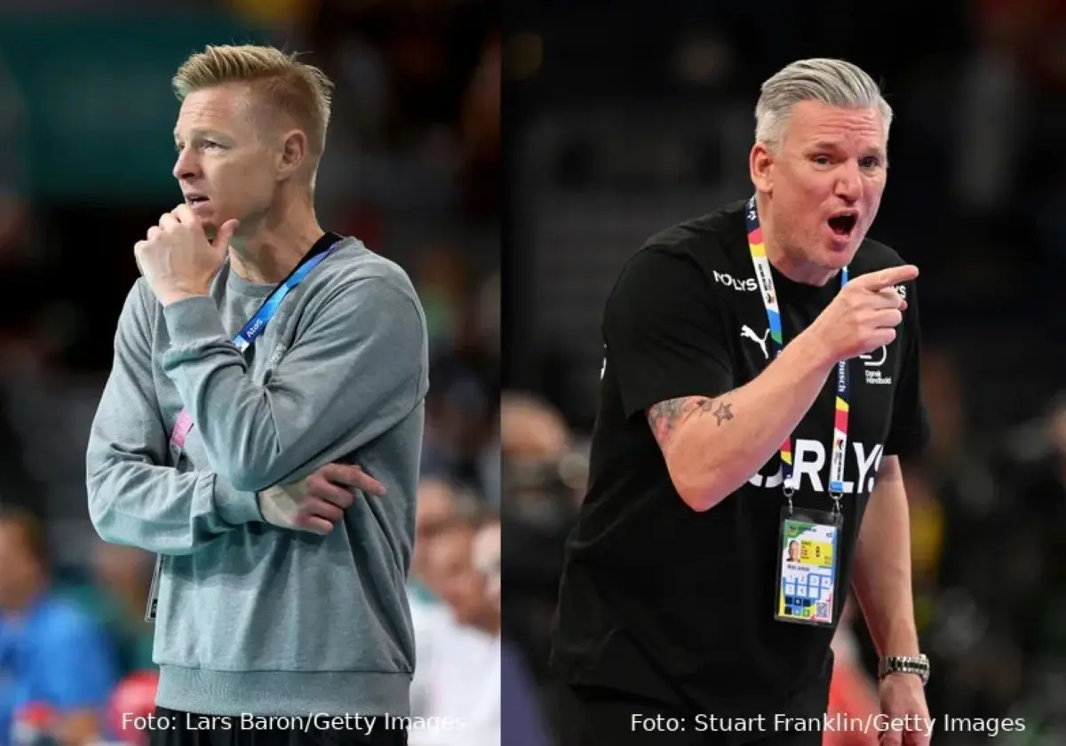 Reservesnak i håndbold: Jesper Jensen og Nikolaj Jacobsen går hver sin vej