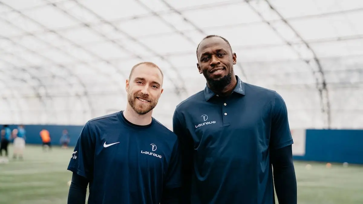 "Livet er vigtigt": Christian Eriksen og Usain Bolt i fælles indsats for ungdommens fremtid