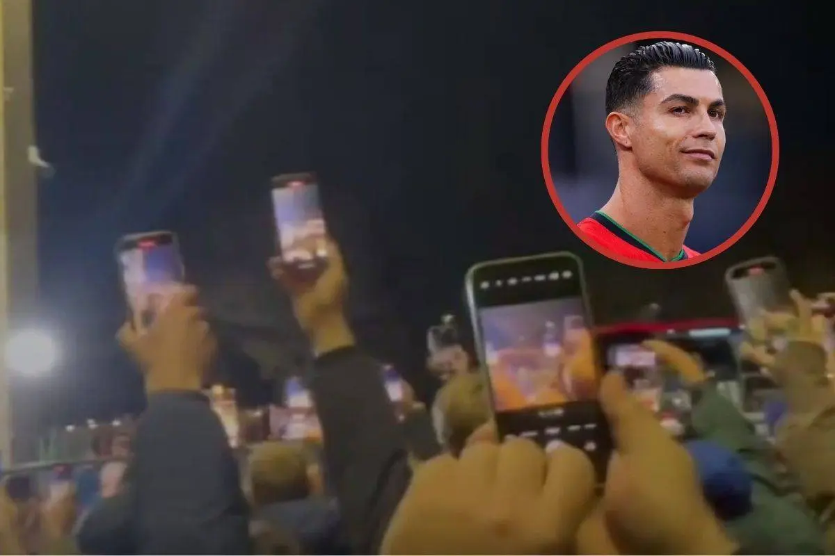 Vilde billeder: Cristiano Ronaldo ankommer til Parken