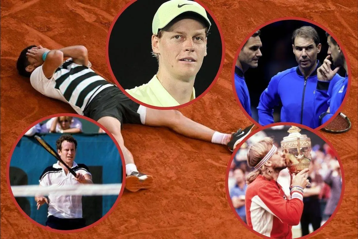Carlos Alcaraz Jannik Sinner Novak Djokovic Roger Federer Rafael Nadal John McEnroe Björn Borg