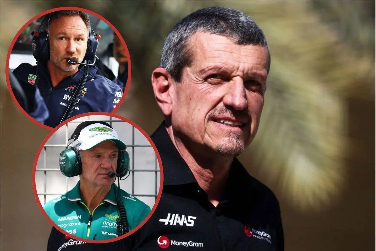 gunther steiner + adrian newey + christian horner