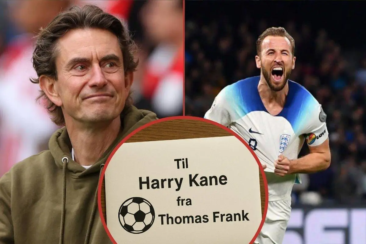 Thomas Frank bejler til Harry Kane og sender invitation