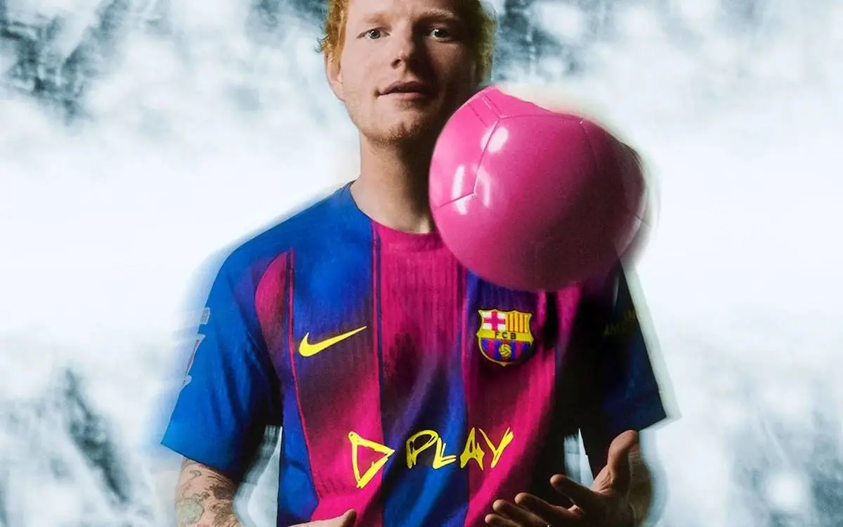 Ed Sheeran kommer på FC Barcelonas trøjer