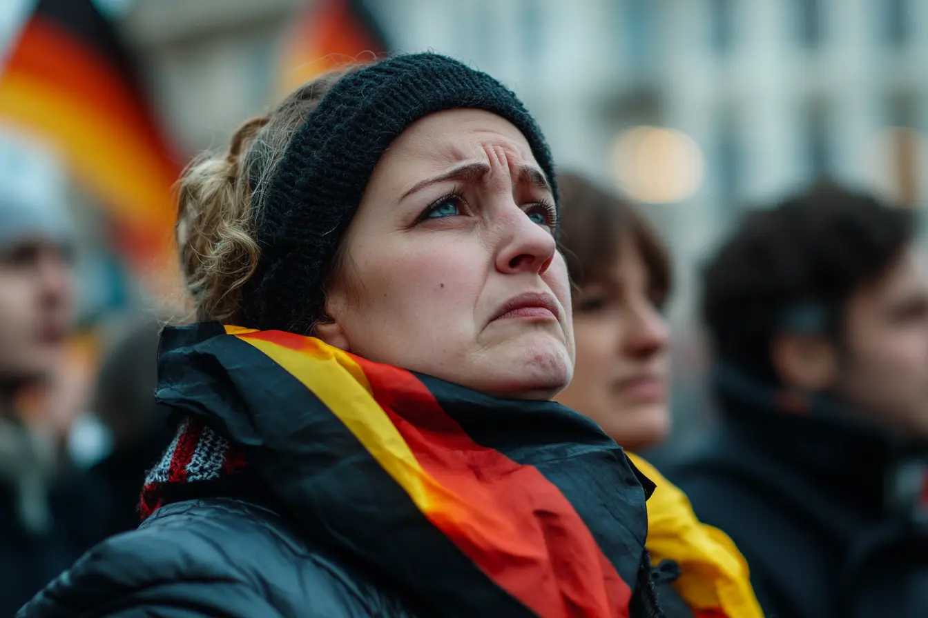michaelvdgalien men and women dressed in german flags are cry 9dd517c5 d26f 4a10 87f0 69a2979049fa 0
