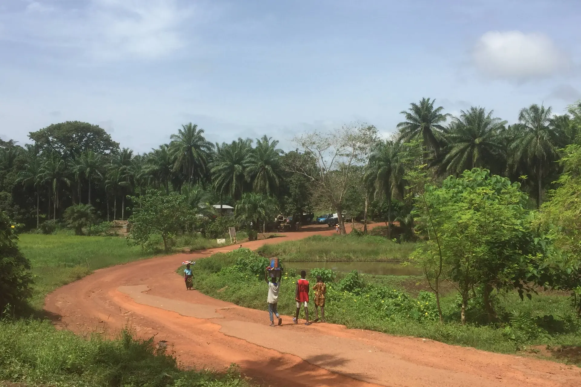 street in kamakwie sierra leone westafrica