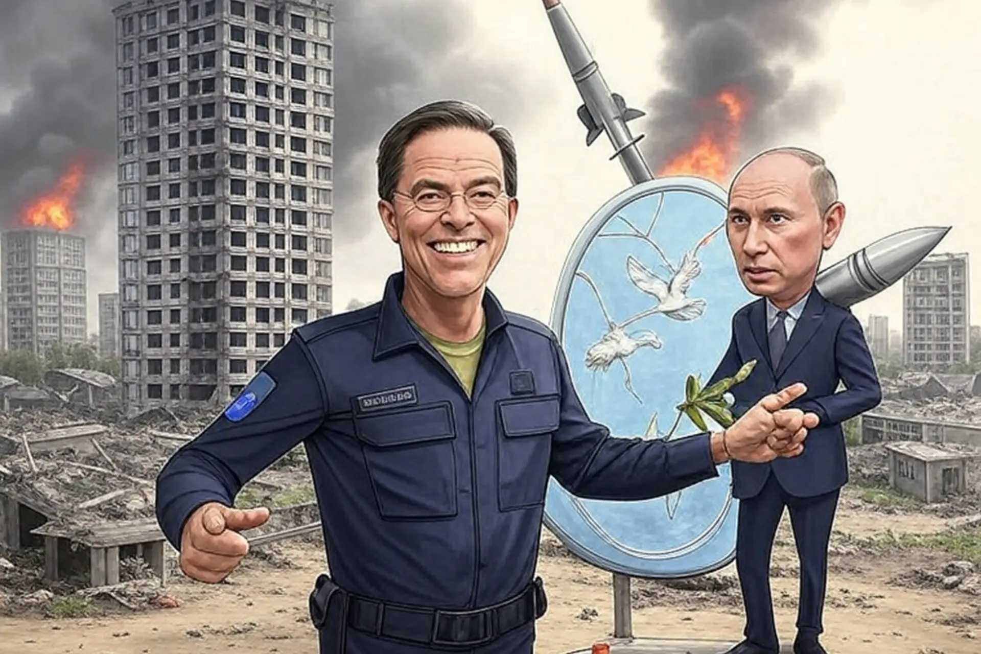 Mark Rutte’s Hilarische Blunder: Russische Aanval op Kyiv een “Teken van Zwakte”? Kom Op, Mark!