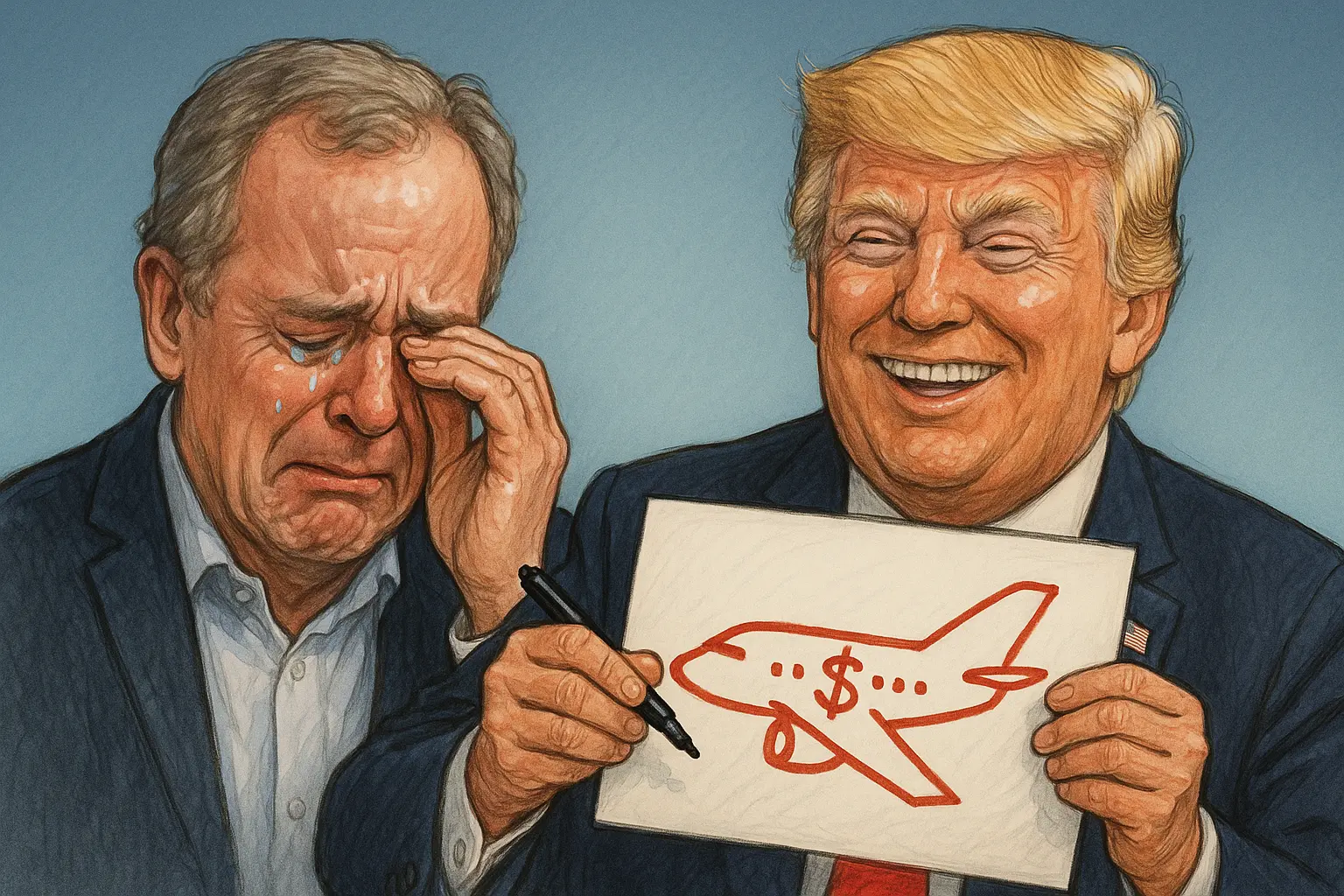 Groenhuijsen in tranen: Trump krijgt vliegtuig van Qatar – noemt het ‘corruptie’
