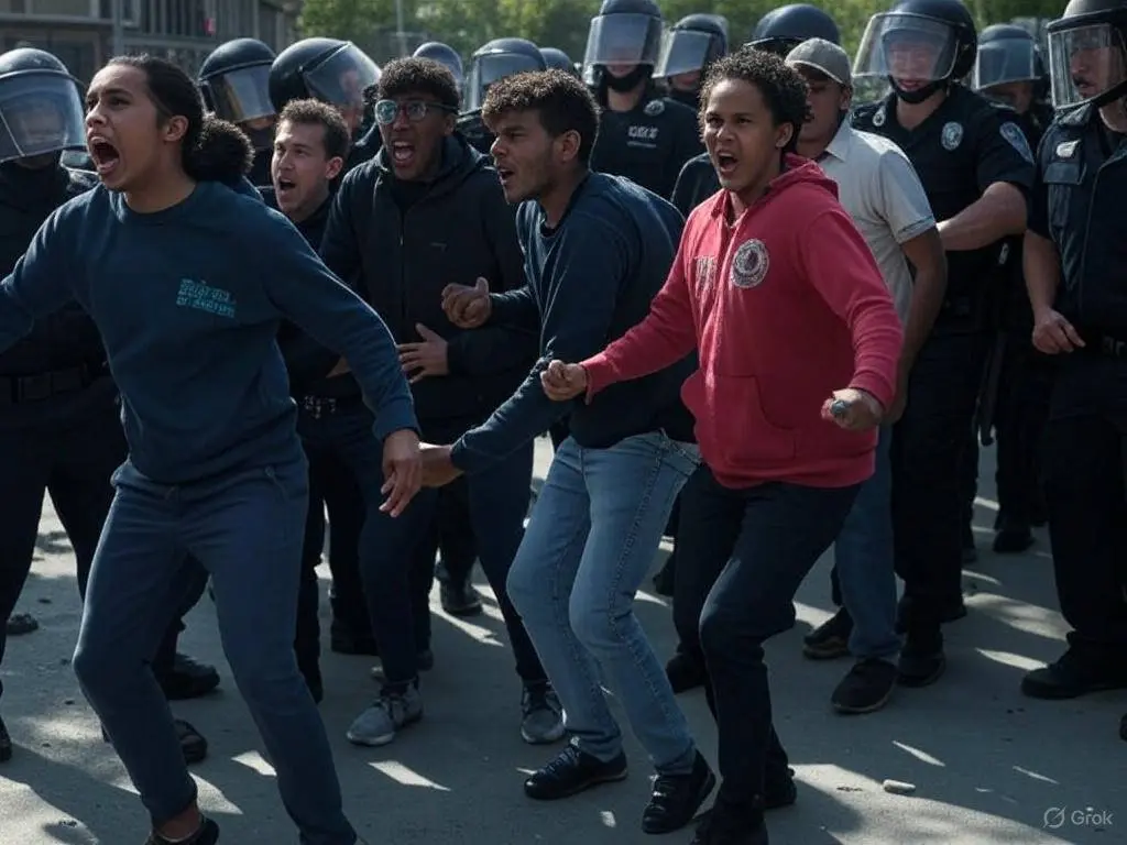 Chaos in Scheveningen: Kansenparels vallen politie aan