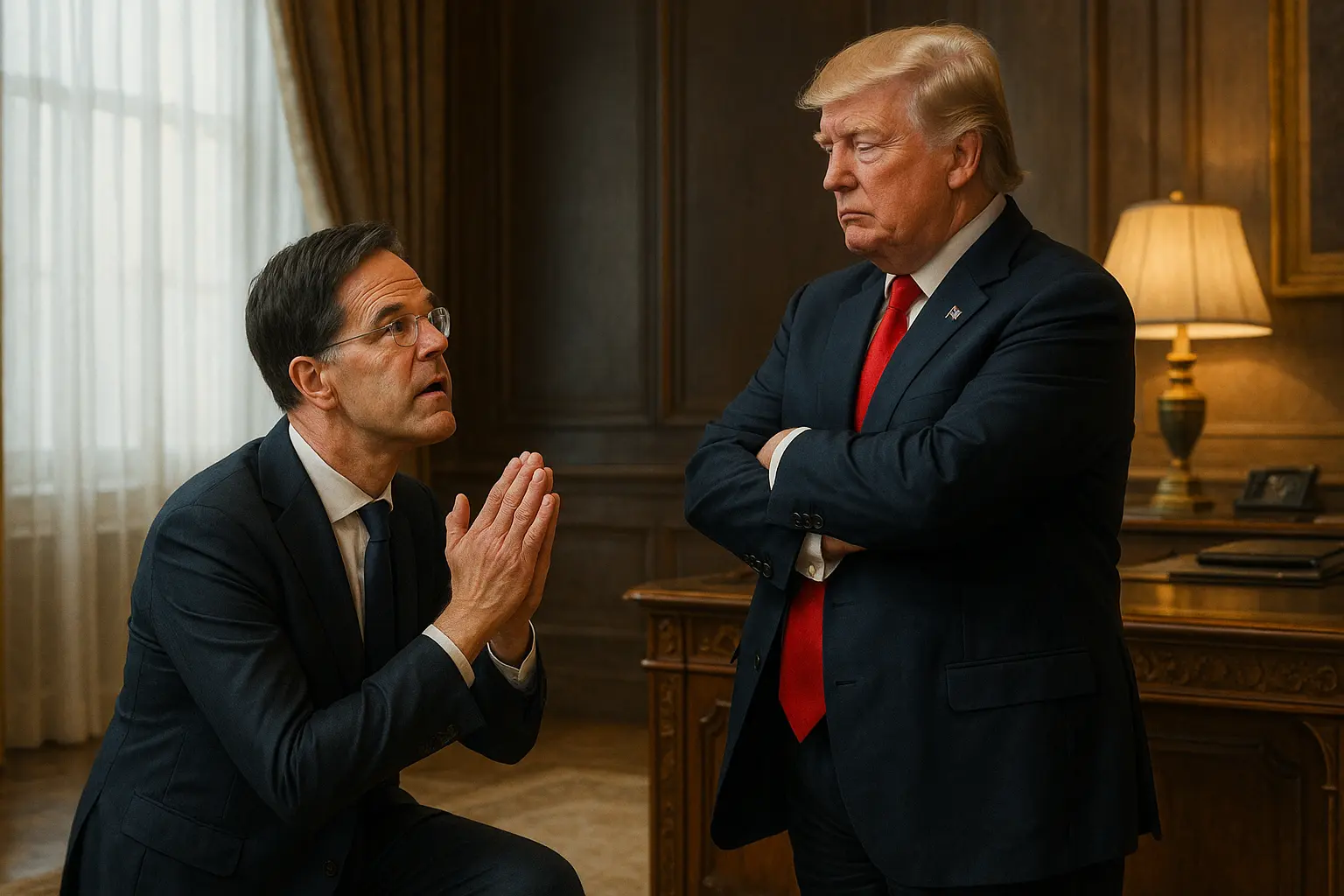 Rutte betrapt op hielenlikken bij Trump: dit is gênant en zorgwekkend