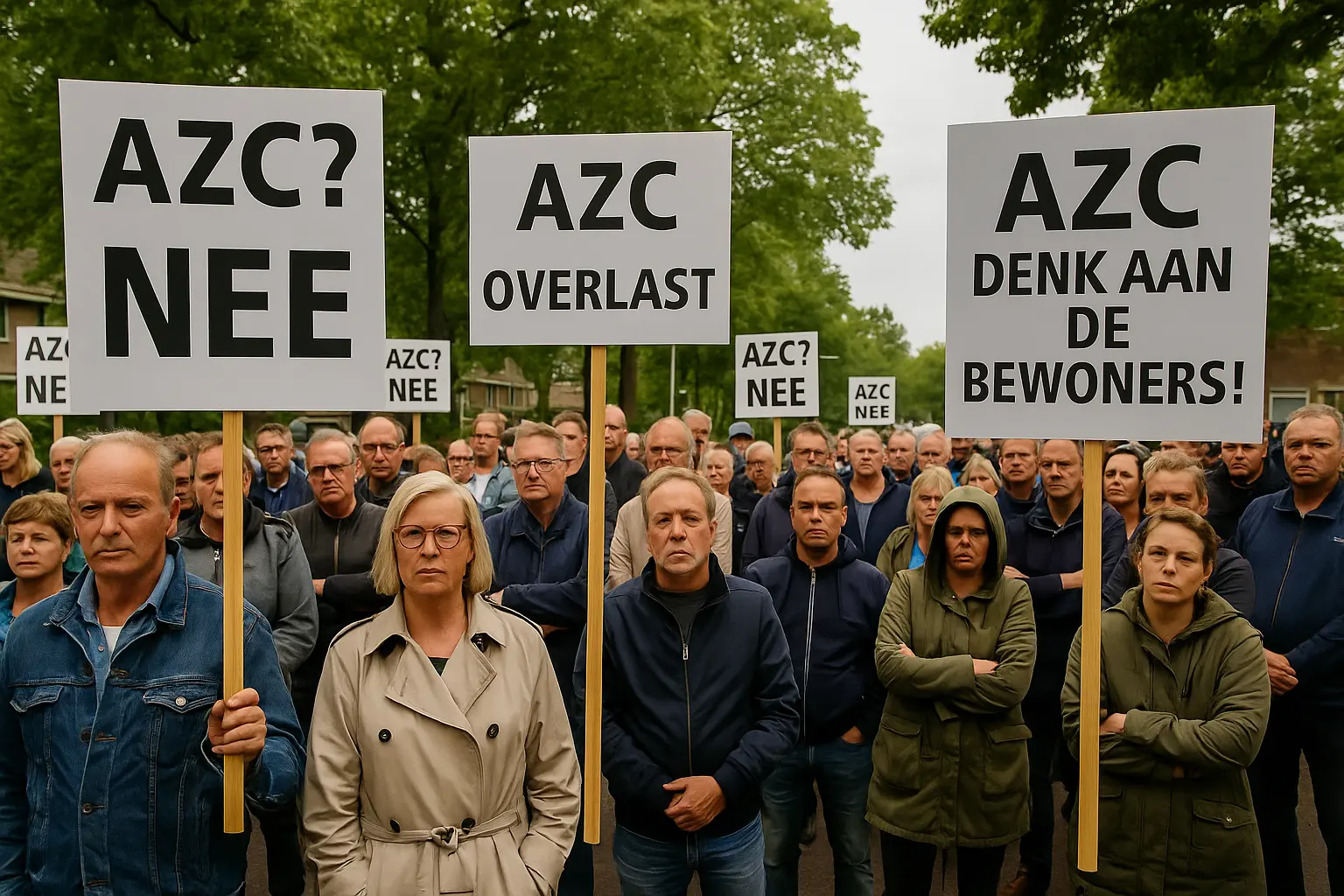 Succes anti-AZC-protest Sliedrecht: Ondanks afblazen toch 150 man op straat – Gideon van Meijeren steelt show