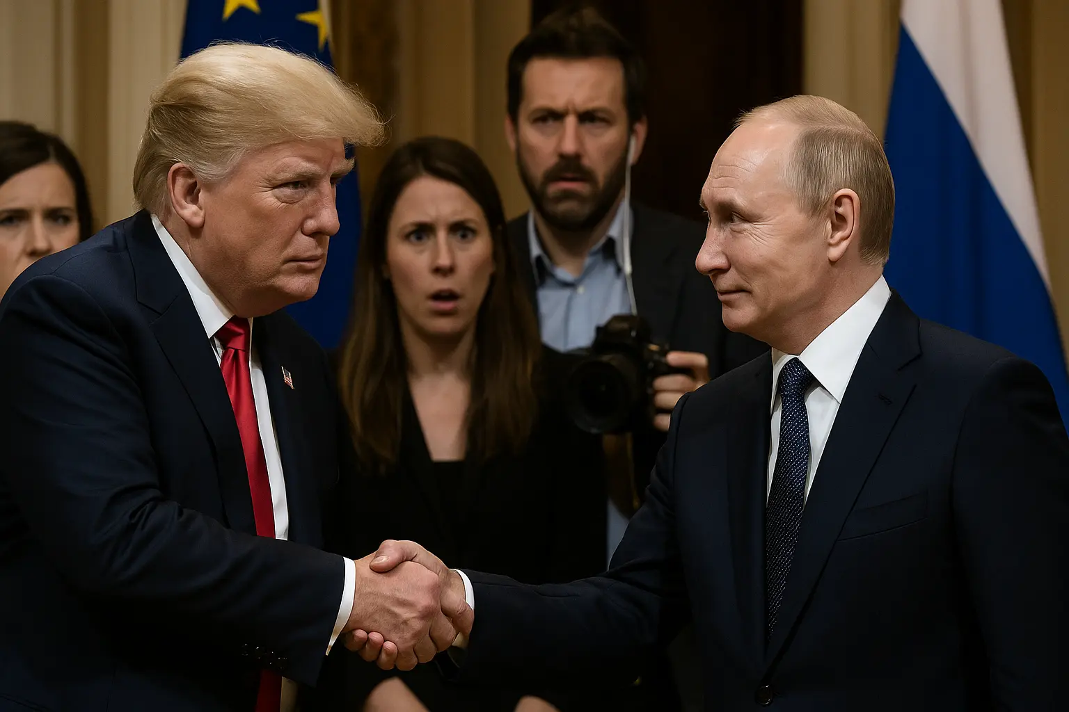 Kartelmedia razend: Trump en Poetin praten over vrede, Brussel kiest voor oorlog