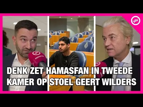 DENK neemt pro-Hamas activist mee naar Tweede Kamer en zet hem op stoel Wilders