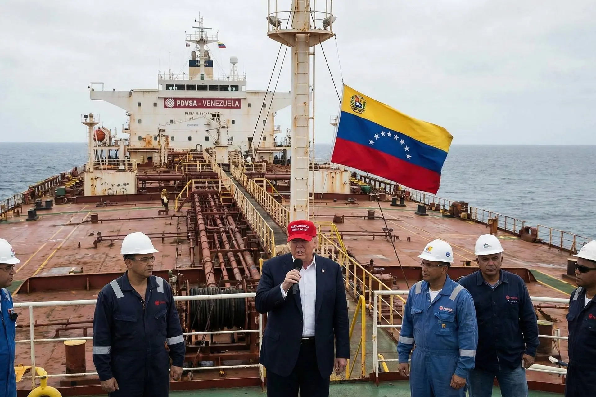 Maduro in paniek: Amerikaanse marine pakt olietanker af, Trump kondigt totale blokkade aan
