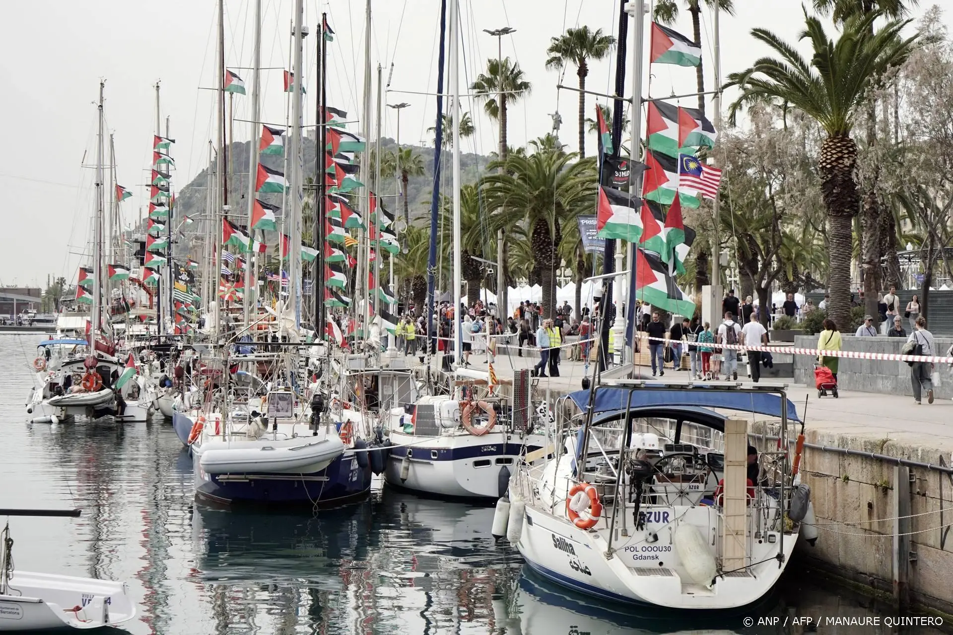 Eerste vijf Nederlanders vertrekken zondag met boot naar Gaza