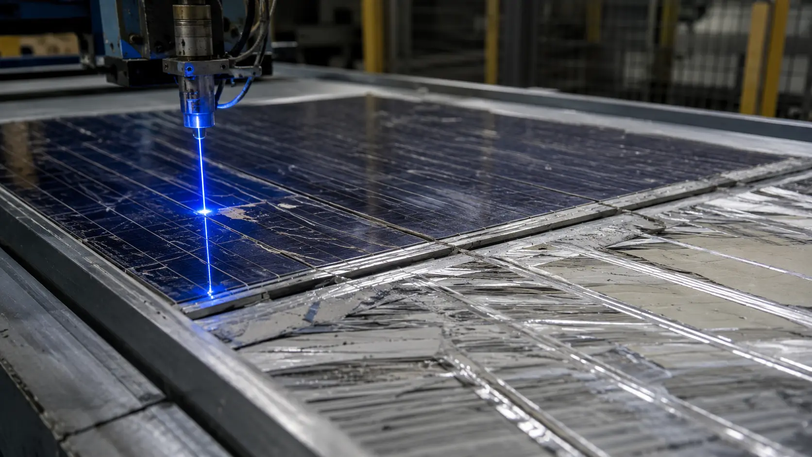Oude zonnepanelen blijken een zilvermijn: nieuwe laser wint 99 procent van het metaal terug