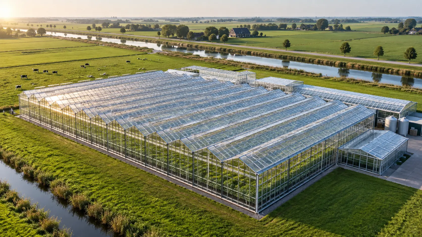 Illustratief beeld van een Nederlands kascomplex, bij uitleg over de fiscale afbouw van groen sparen