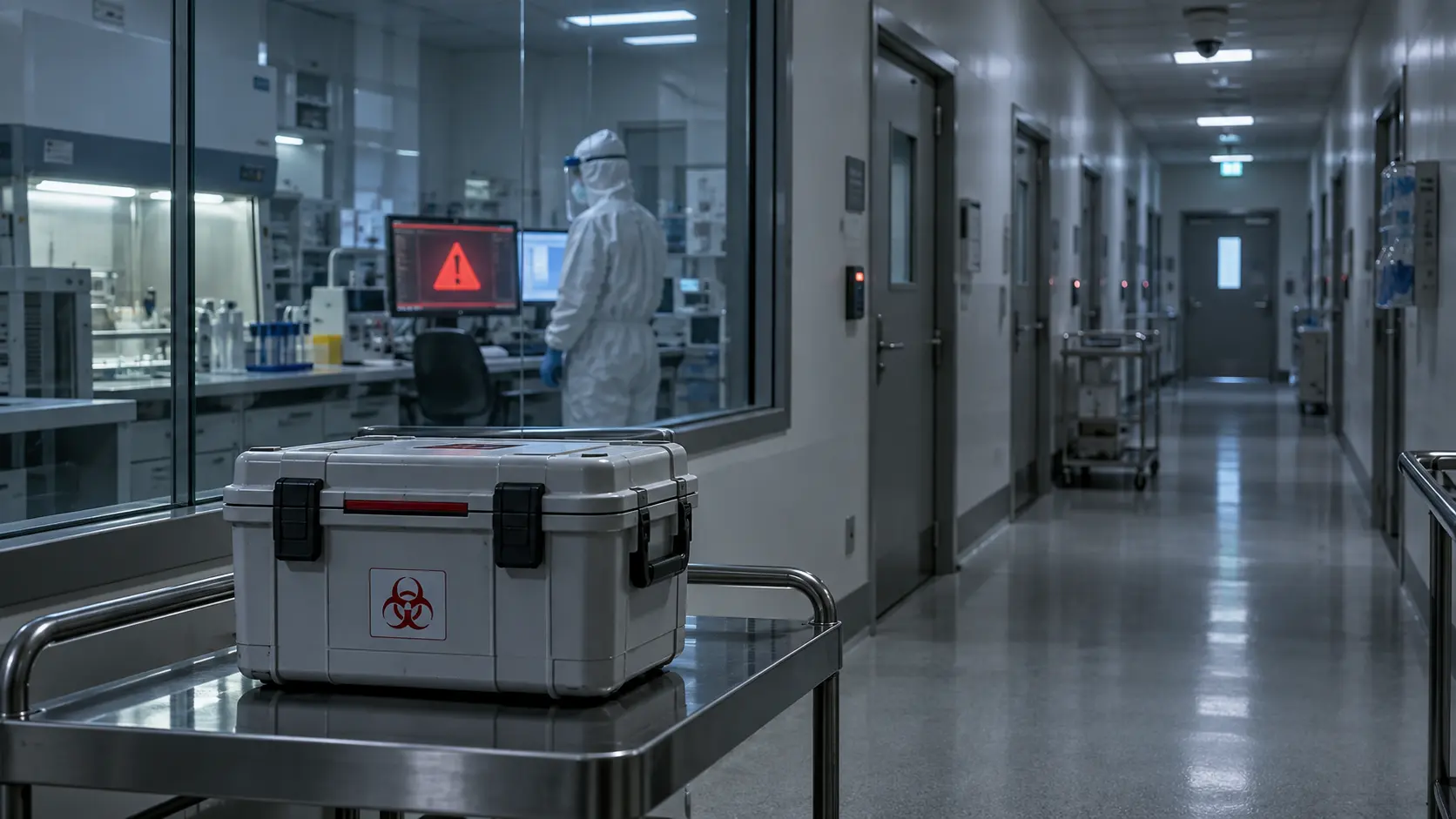 Laboratoriumgang bij het bevolkingsonderzoek na de megahack bij Clinical Diagnostics.