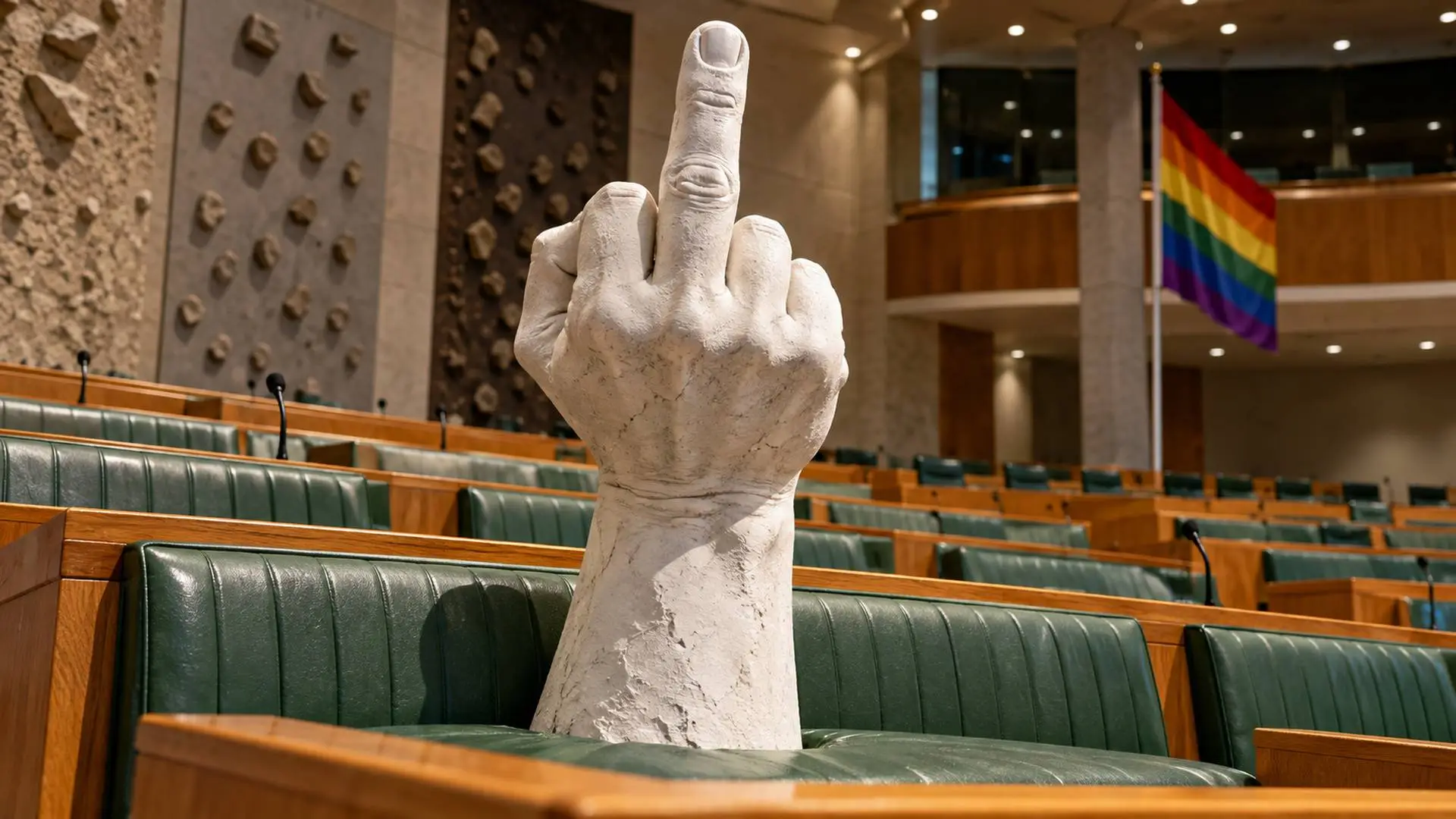 klaver-middelvinger-grinwis-regenboogvlag