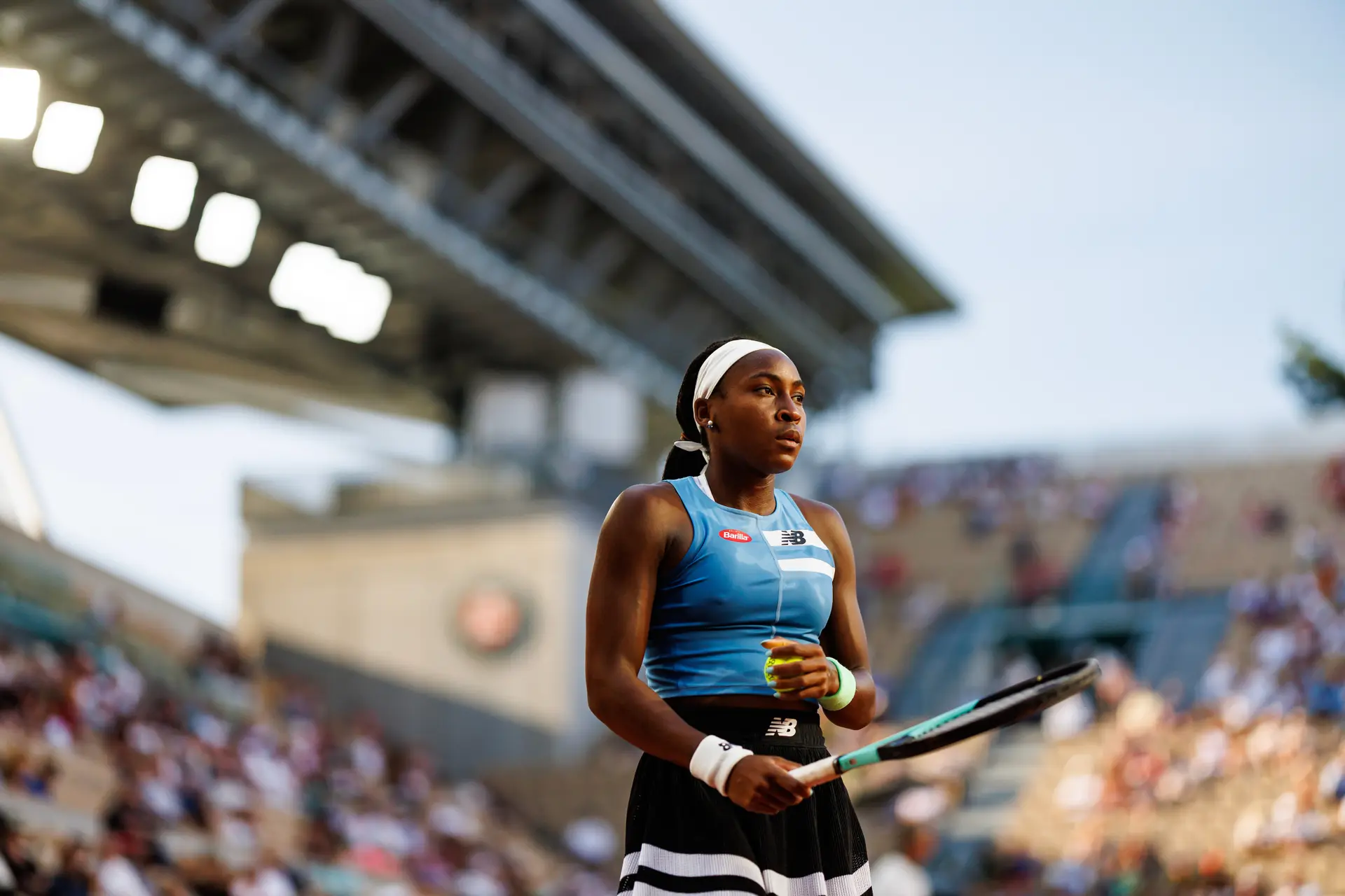 WATCH: Gauff Fires Ball Directly At Swiatek Who Falls At Roland Garros
