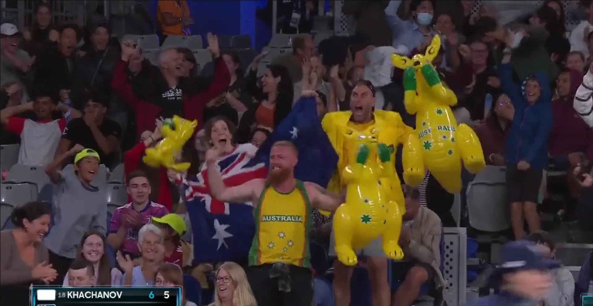 VIDEO: Kubler-Khachanov 70-shot rally sends crowd into raptures on John Cain Arena at Australian Open