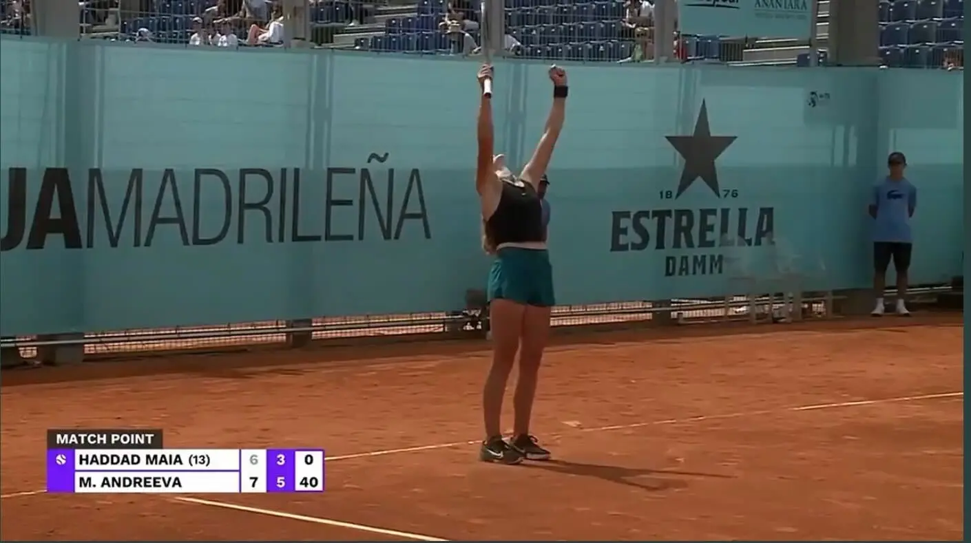 Andreeva feiert ihren 16. Geburtstag mit einem weiteren Sieg in Madrid