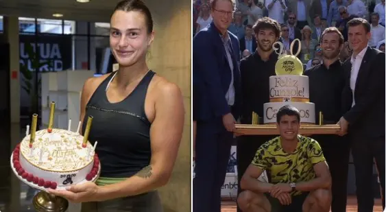 "Couldn't be more accurate on the treatment": Azarenka reacts as disparity in birthday cakes shown for Sabalenka and Alcaraz