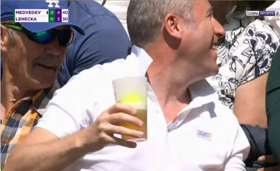 (VIDEO) 'One in a million occurrence' as Lehecka's return ends up in spectators glass of Pimms at Wimbledon