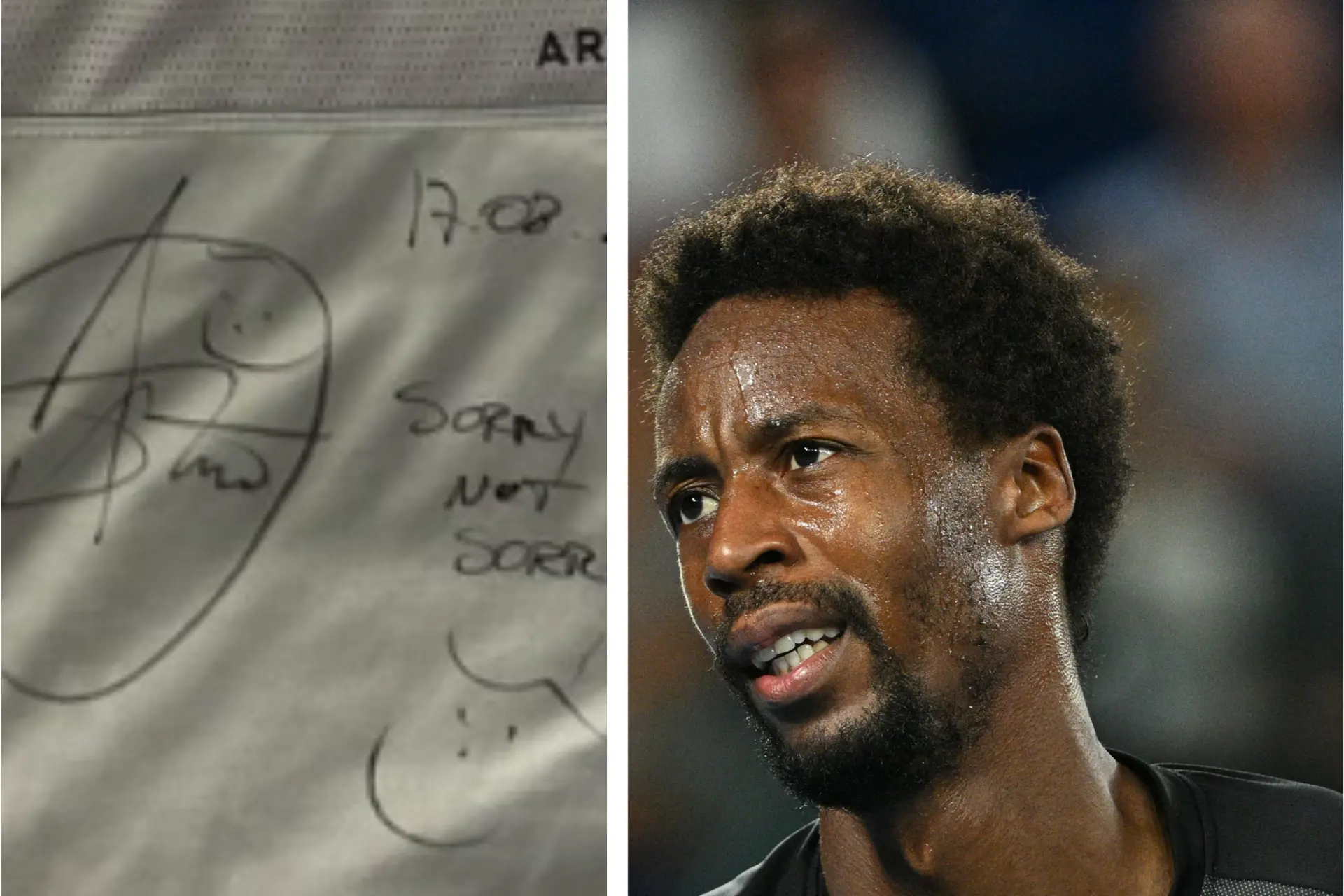"#19 sorry not sorry": Monfils erhält von Djokovic ein signiertes T-Shirt nach brutaler Rekordniederlage