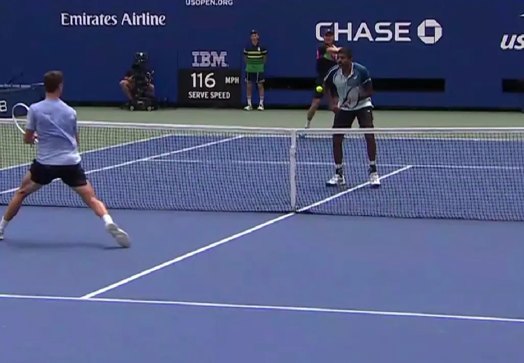 Rohan Bopanna concede ponto na final de pares do US Open apesar de ninguém ter reparado na falta - "Puro desportivismo"