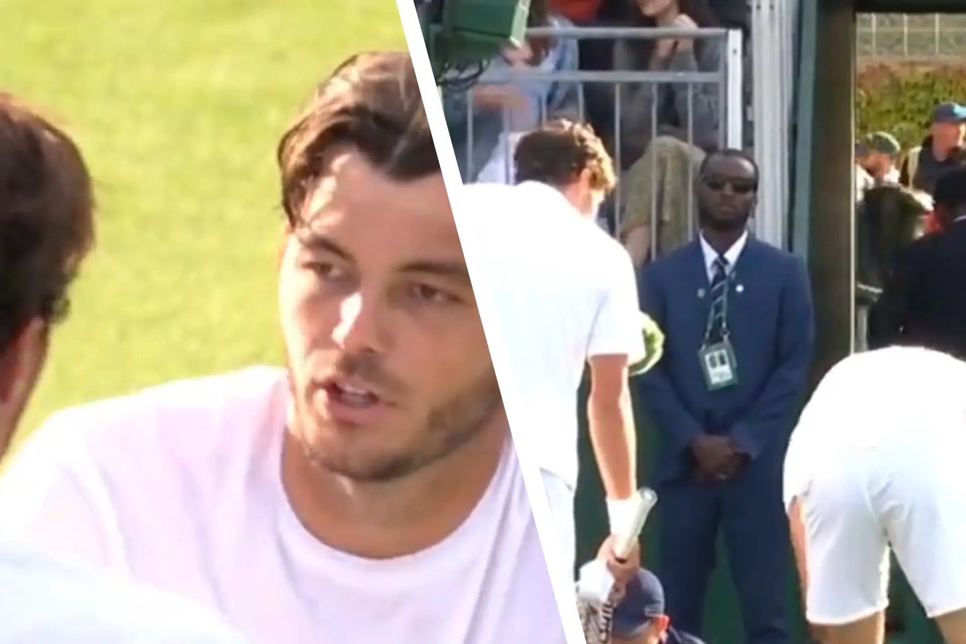 (VIDEO) "Have a nice flight home" quips Taylor Fritz in cold retort to shade thrown by Arthur Rinderknech prior to Wimbledon win