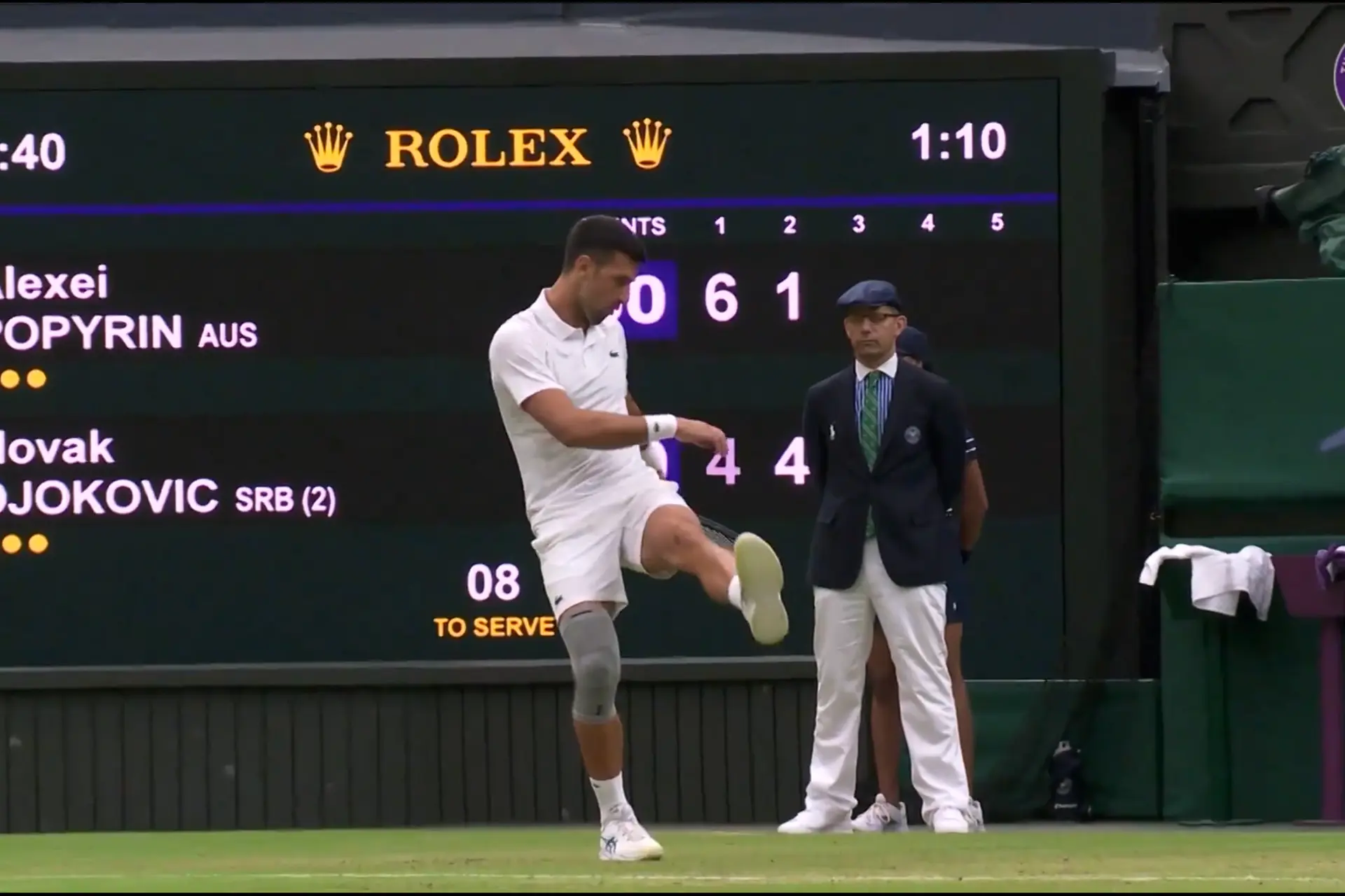 (VIDEO) "That's why you guys stayed": Novak Djokovic funnily reacts to crowd wanting to know England Euros score
