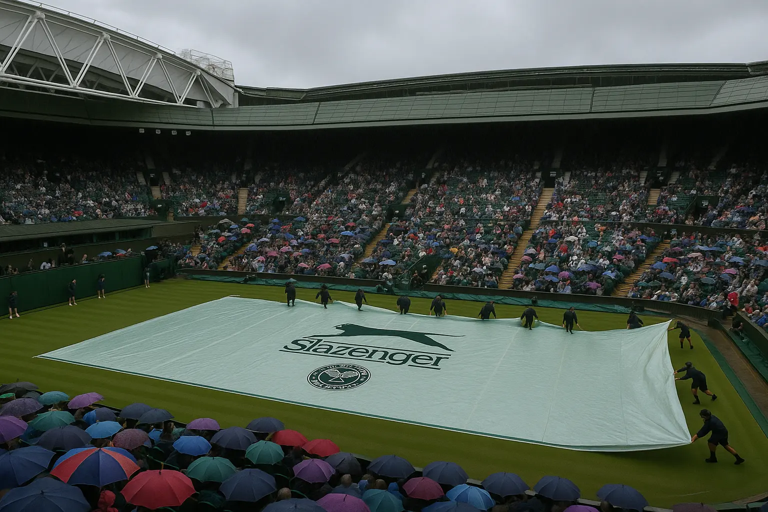 Rain stalls play at Wimbledon including Elena Rybakina's clash with Clara Tauson