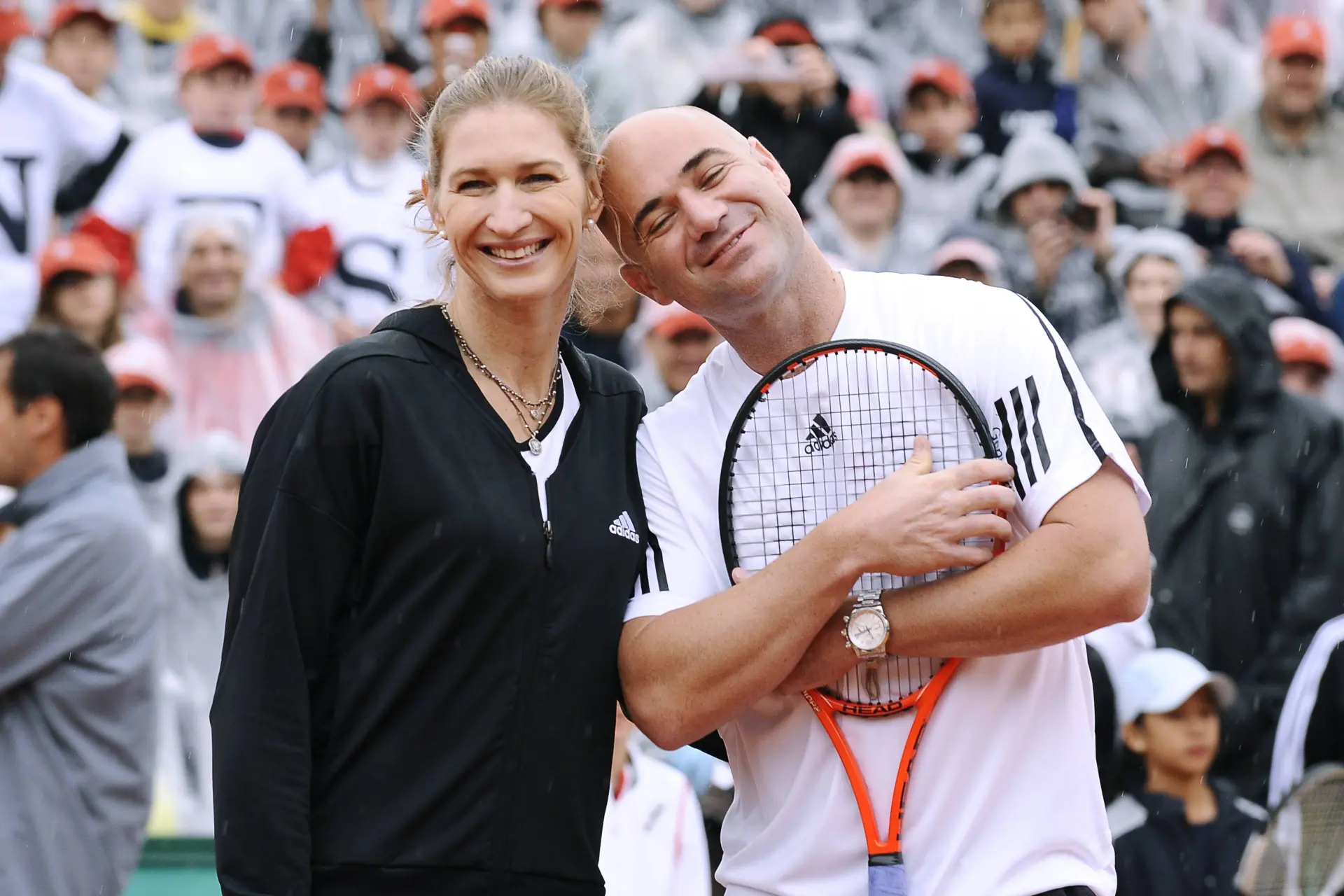 Agassi in picture with wife Steffi Graf.