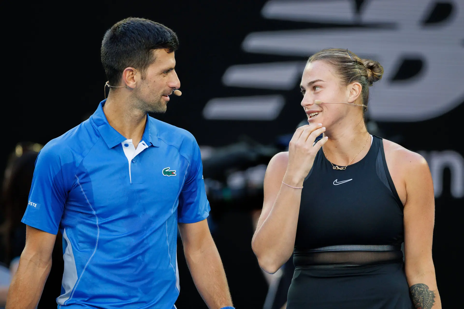 "Ele é um tipo tão aberto e adoro treinar com ele" Aryna Sabalenka fala sobre a sua relação com Novak Djokovic