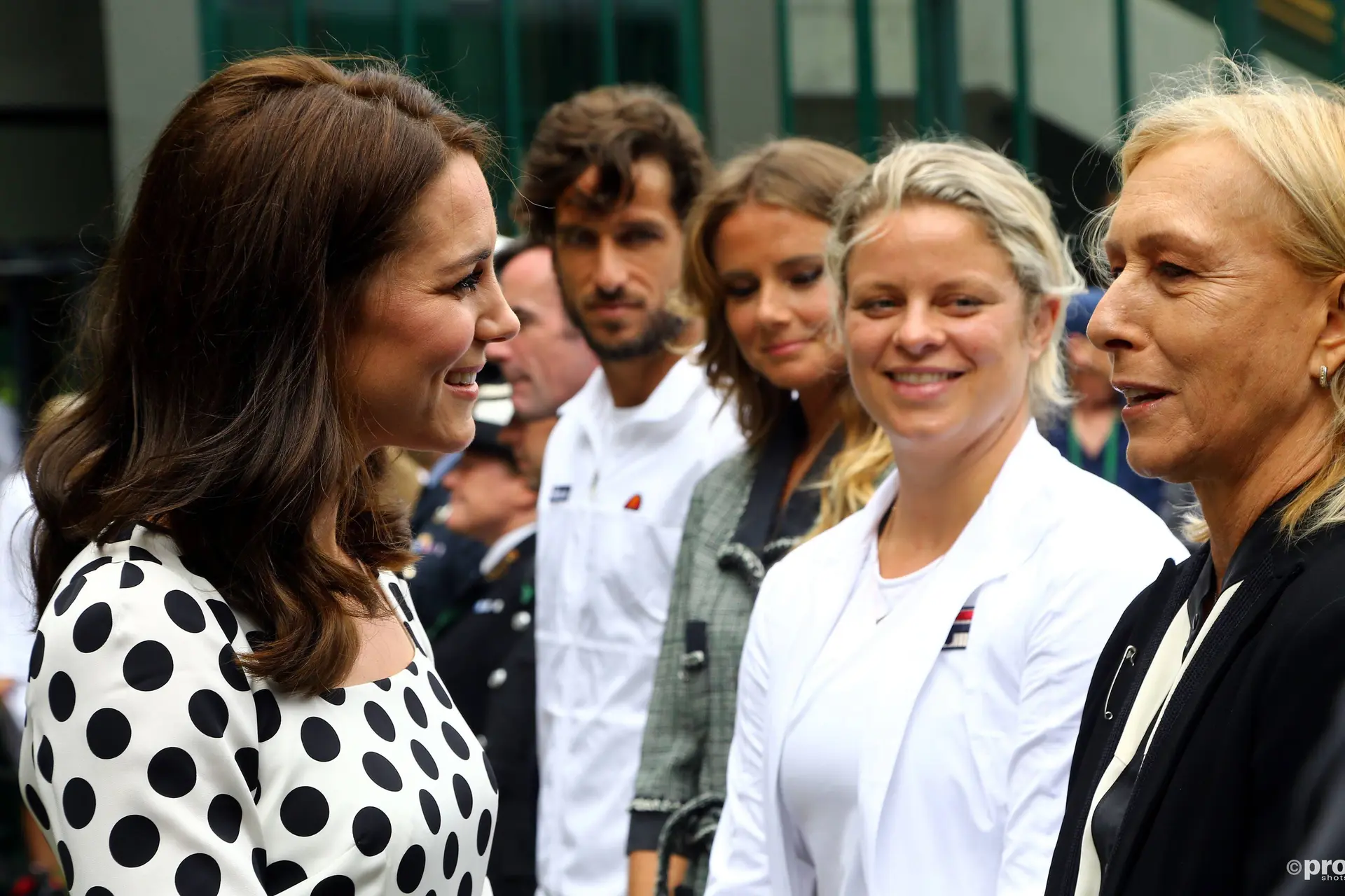 Kim Clijsters with Princess Kate and other legends.