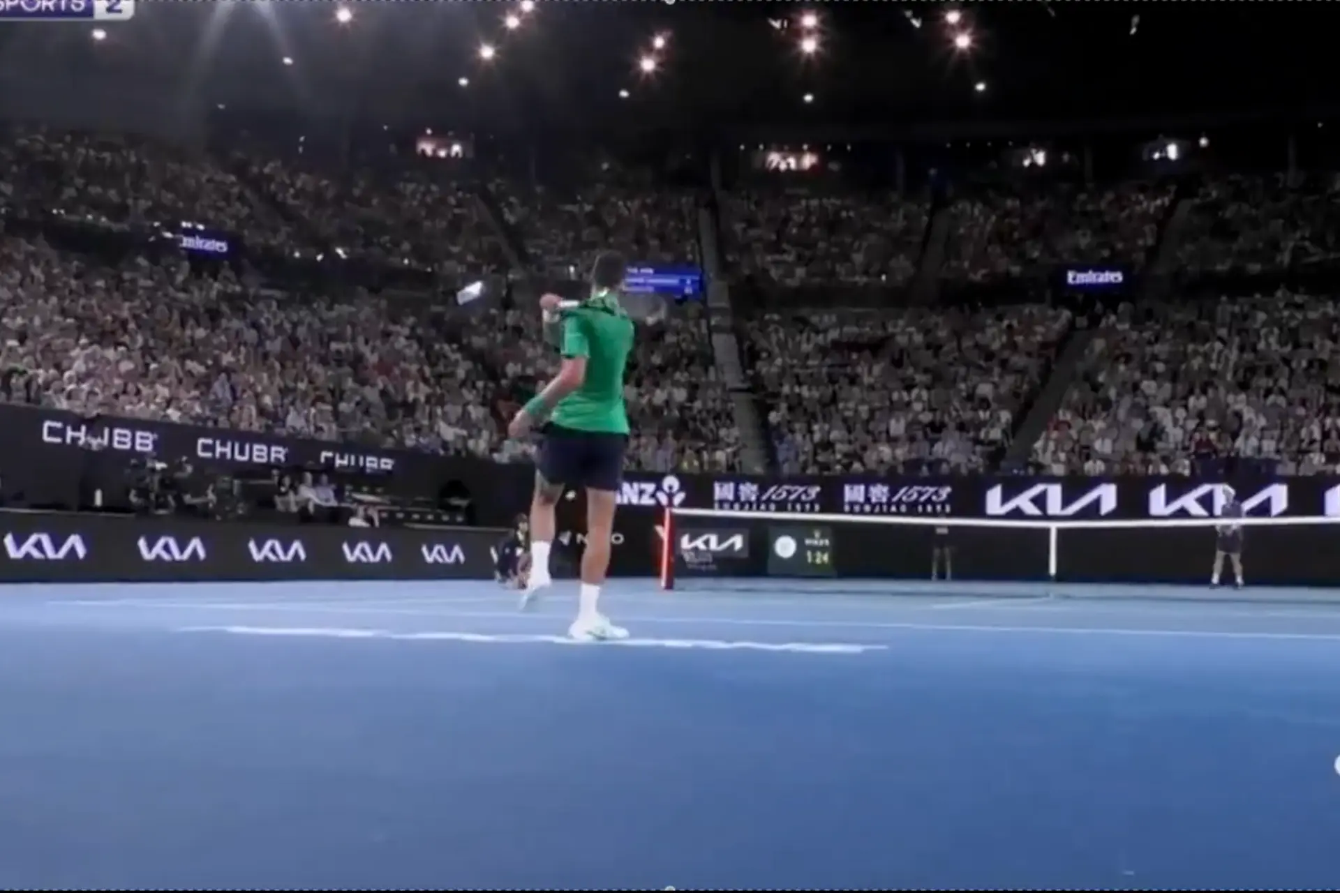 (VIDEO) Novak Djokovic nearly gets defaulted, nearly hits ball boy with errant shot