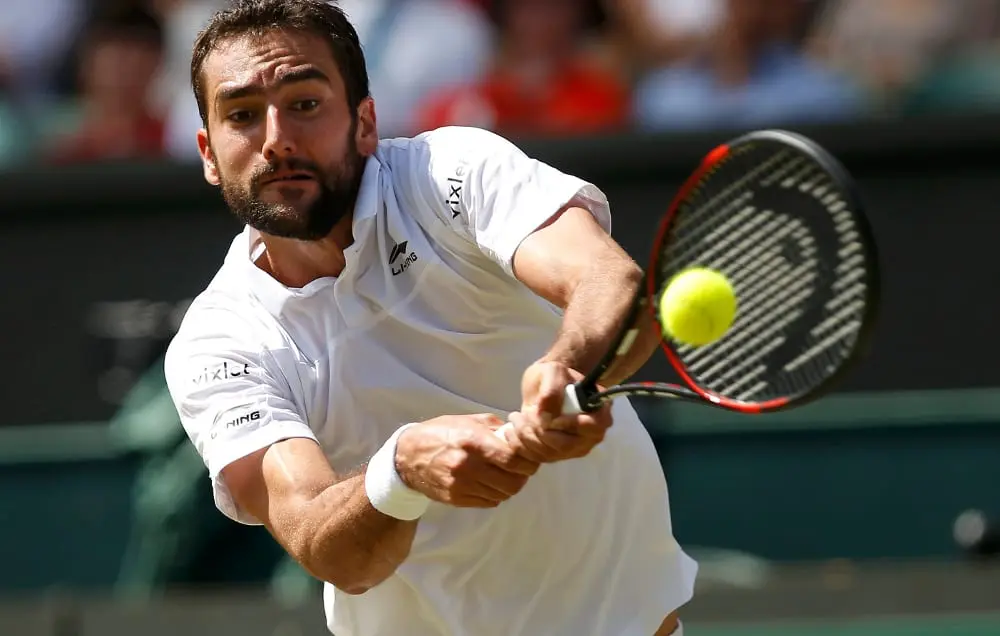 Marin Cilic luchando con todo en Wimbledon 2016