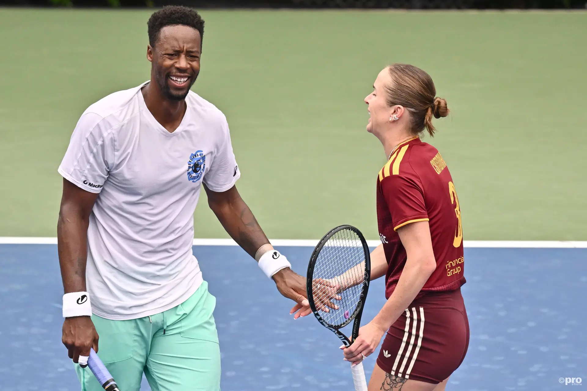 Monfils with Svitolina.