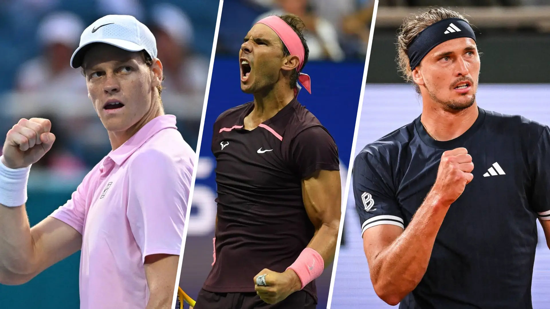 Collage SinnerNadalZverev