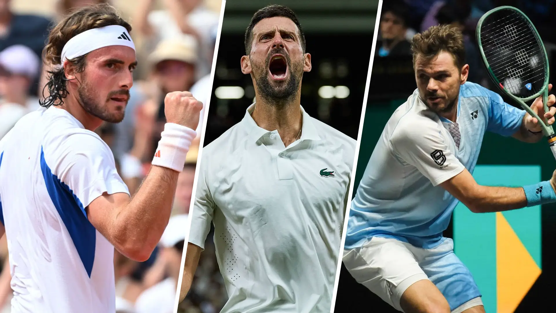 Collage TsitsipasDjokovicWawrinka