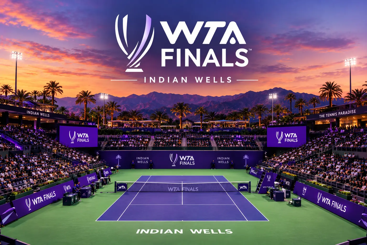 WTA Finals Indian Wells at Sunset
