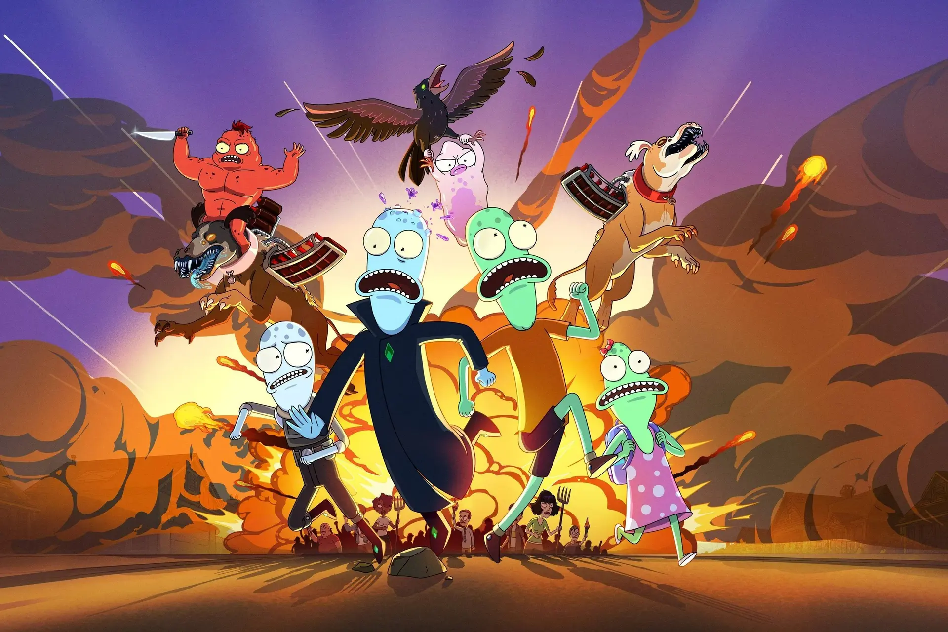 Knotsgekke animatieserie 'Solar Opposites' komt binnenkort naar Netflix
