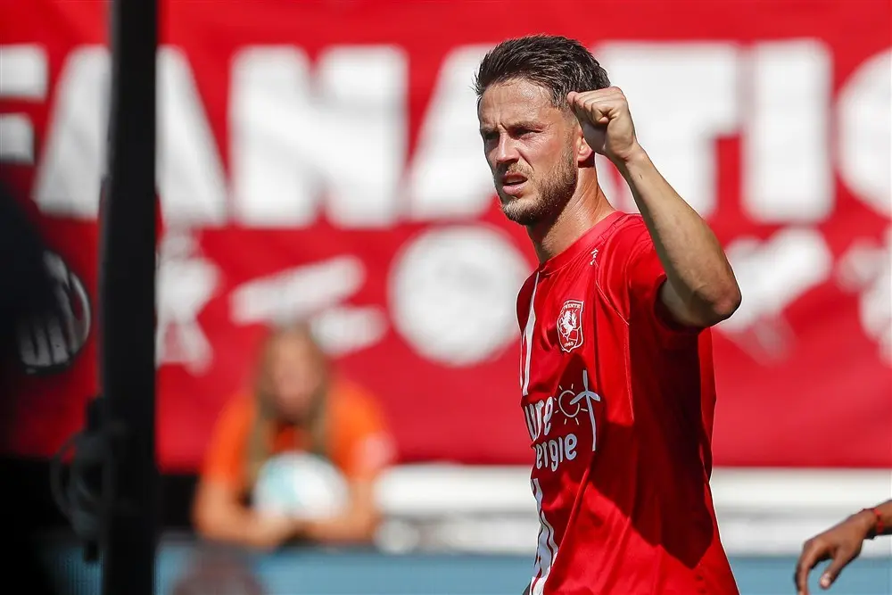 Ricky Van Wolfswinkel Juichen FC Twente Fortuna Sittard De Grolsch Veste Seizoen 2022 2023