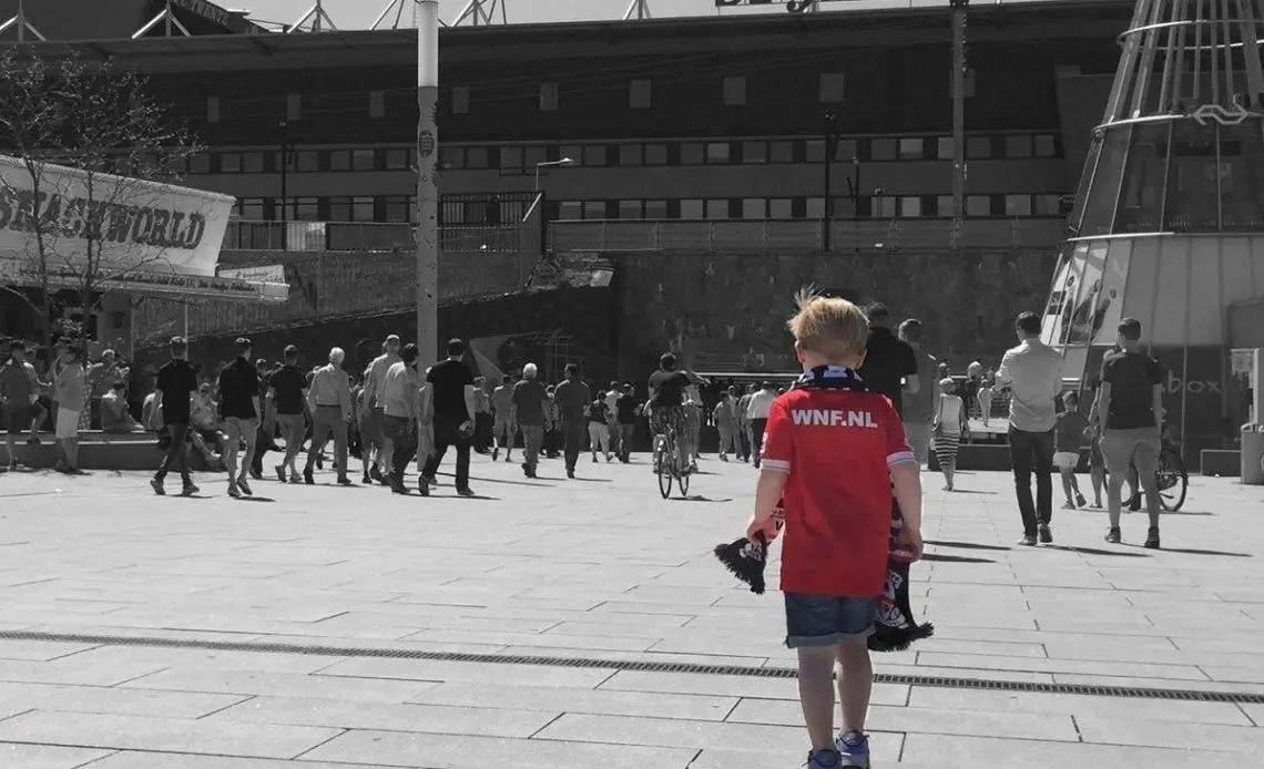 de eerste keer in het stadion